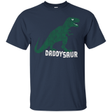 Mens Daddysaur First Time New Dad Dinosaur Gift Tee_black=