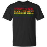 science is real love is love women's happy pride tshirts_Black