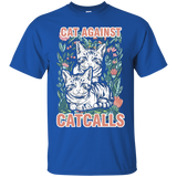 Cats Against Catcalls Feminist T-shirt_black