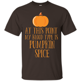 My Blood Type Is Pumpkin Spice Halloween Party T-Shirt_Black