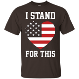 I Stand For This - I Don't Kneel Heart Love Tee_black