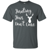 Funny Deer Hunting T Shirt For Women Hunting Hair Don't Care_black=