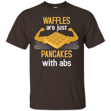 Waffles Are Just Like Pancakes With Abs Food Lover T-shirt_Black