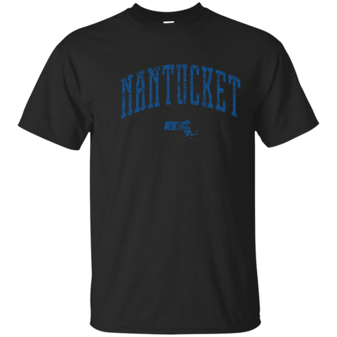 Nantucket Massachusetts Vintage City T-Shirt_Navy