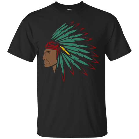 Native American Indian Headdress T-shirt_Black