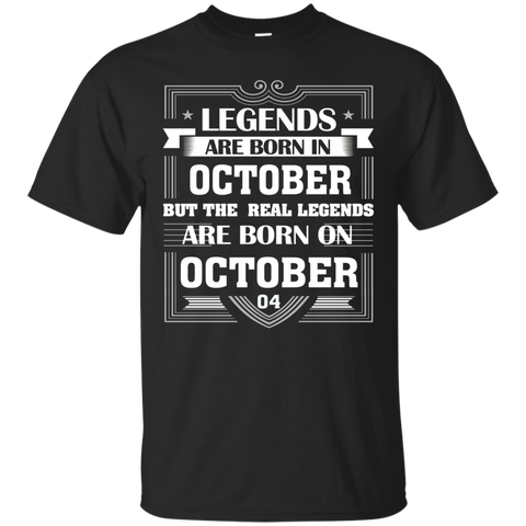 Legends Are Born On October 04 T Shirt October Birthday Gift