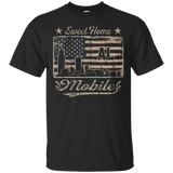 Awesome Mobile Alabama Distressed American Flag T-shirt_black=