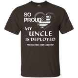 Military Uncle Is Deployed Proud Family Novelty T Shirt_Black