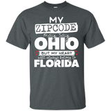 My Zip Code May Say Ohio But My Heart Is In Florida T-Shirt_Black