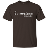 Womens Be Awesome But First Coffee Lover Women's T-shirt_black=