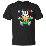 Happy Birthday Clown And Angel Funny Quote Cartoon T-shirt_navy