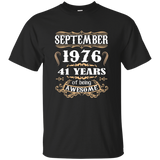 September 1976 - 41th Birthday Gifts Funny Tshirt_Black