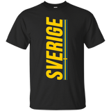 SVERIGE T-shirt Swedish Flag Tee Vacation Travel Souvenir_Black