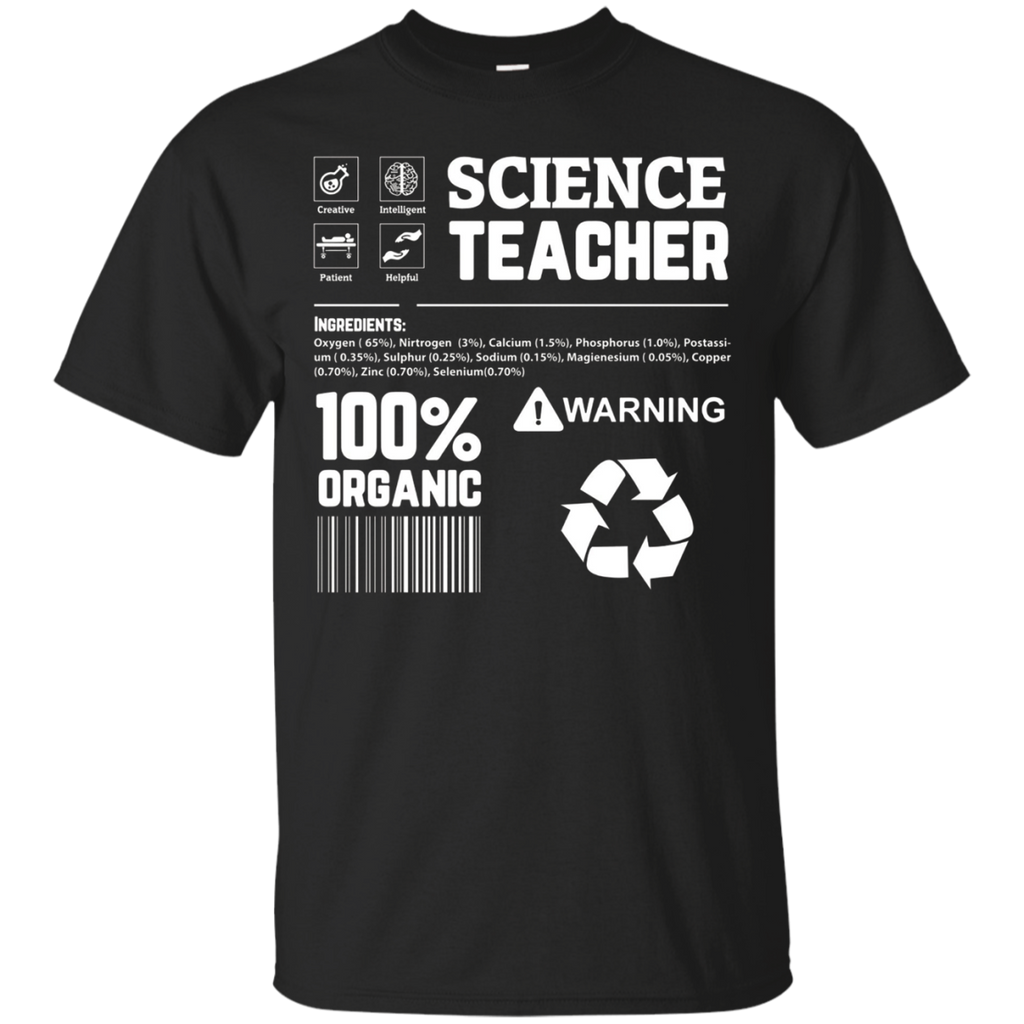 Science Teacher Content I Love Science T-Shirt_Black