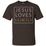 Jesus Loves Lgbtq, Christian Lgbt Support Gay Rights Tshirt_black=