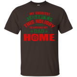 Dad Home For Holidays T Shirt For Thanksgiving Or Christmas_black