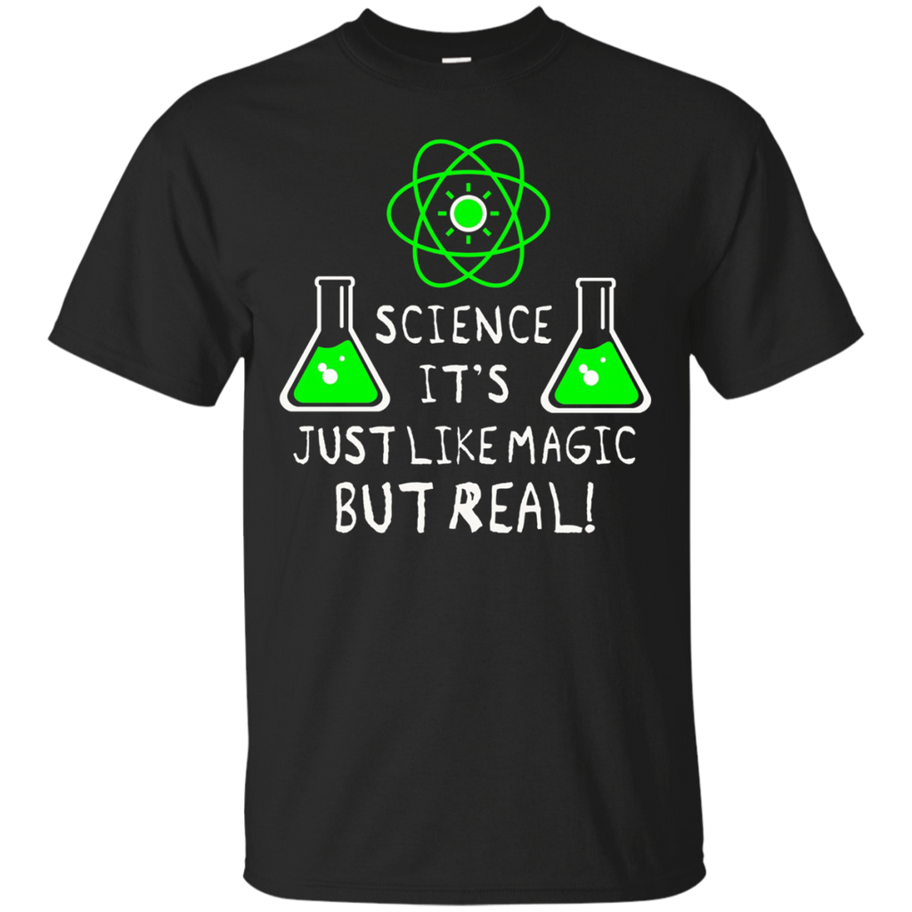 Science Like Magic But Real Fun Cool Teacher Student T-shirt_black