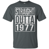 Straight Outta 1977 Funny 40th Birthday T-Shirt_Black