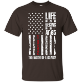 September 1952 65th Birthday 65 Years Old Gift T Shirt Flag_Black