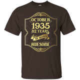 82th Birthday Gifts October 1935 82 Years Old Bday T-shirt_black=