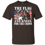 I Stand For The Flag And Kneel For The Cross Veteran T-shirt_black