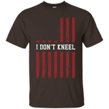 I Don't Kneel - I Stand America Honor Flag Shirt_black