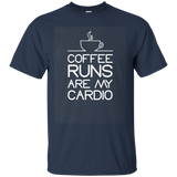 Coffee Runs Are My Cardio Black T-shirt For Men Women_dark=