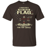 American T-shirt I Proudly Stand For The Flag_black