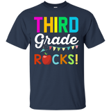 Third Grade Rocks T-Shirt Funny Student and Teacher Team_Black