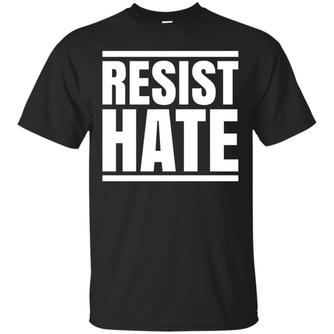 Resist Hate Political Protest Anti Racism Equality T-Shirt_Black