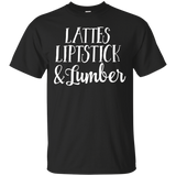 Woman Carpenter Tshirt,Woodworker Tee,Lipstick Lumber Tee_Black