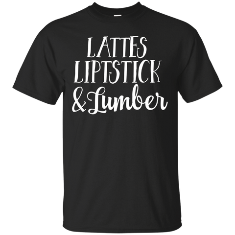 Woman Carpenter Tshirt,Woodworker Tee,Lipstick Lumber Tee_Black