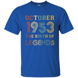 October 1953 The Birth Of Legends Birthday T-shirt_black=