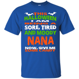 NANA - HALLOWEEN SORE, TIRED - MOODY FUNNY SHIRT_Black