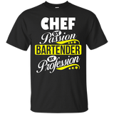 Chef By Passion Bartender By Profession T Shirt_black