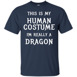 I'm Really A Dragon Costume Halloween Shirt_black=