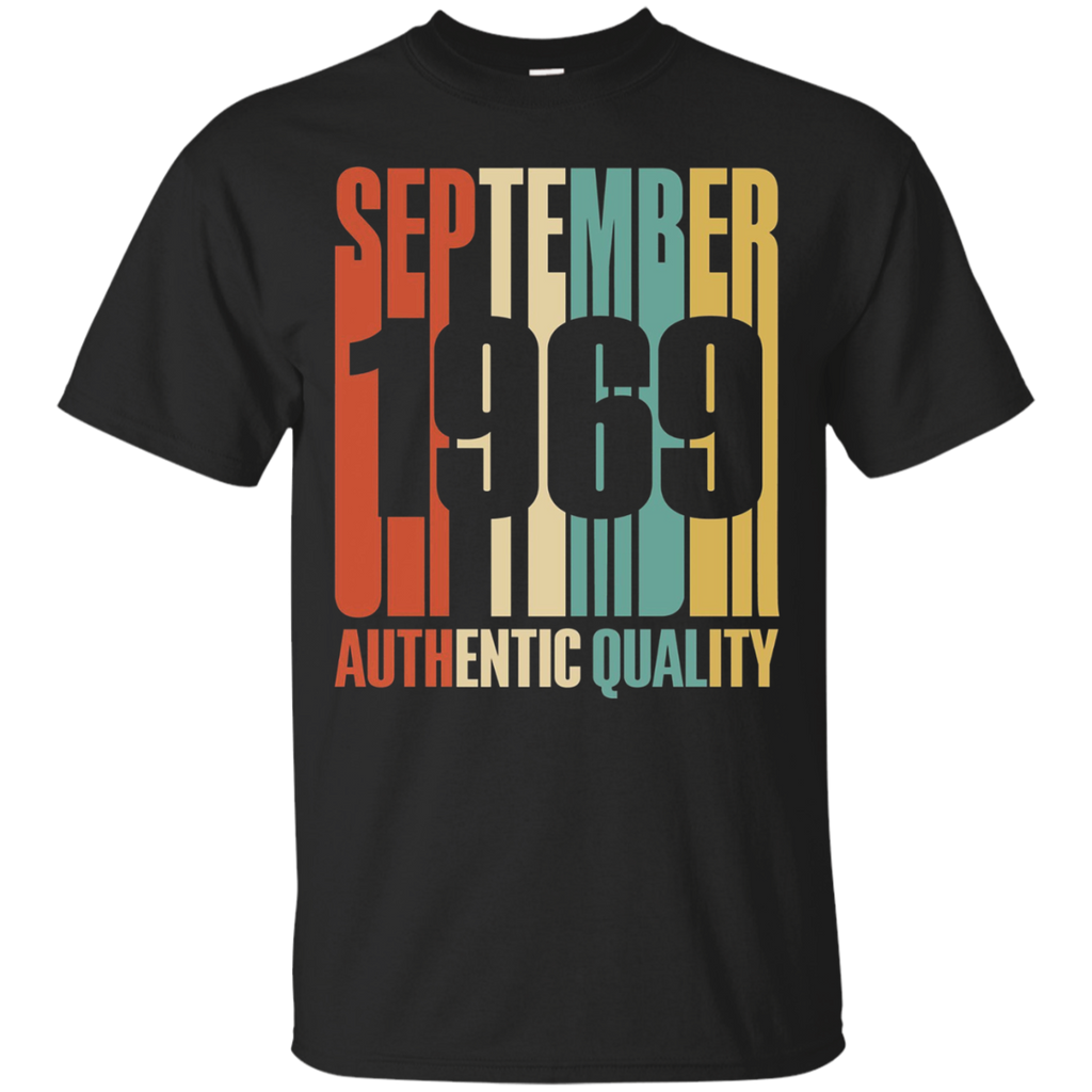 Retro Sept 1969 T-Shirt 48 yrs old Bday 48th Birthday Tee_Black