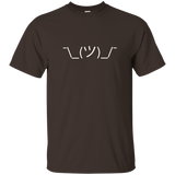 Shrug Emoji (White) T-Shirt_Black