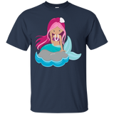 Cute Modern & Unique Mermaid & Pearls Art T-shirt & Gift_black