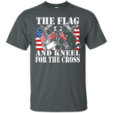 I Stand For The Flag And Kneel For The Cross Veteran T-shirt_black