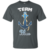 Team Blue Boy Anchor Sign For Gender Reveal Party Tee Shirts_black=