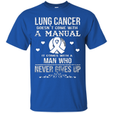 Lung Cancer Comes With A Man Who Never Gives Up T Shirt