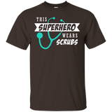 This Superhero Wears Scrubs Shirt Doctor Nurses Week Gift_Black