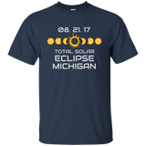 MICHIGAN Solar Eclipse Souvenir Gift T Shirt_Black