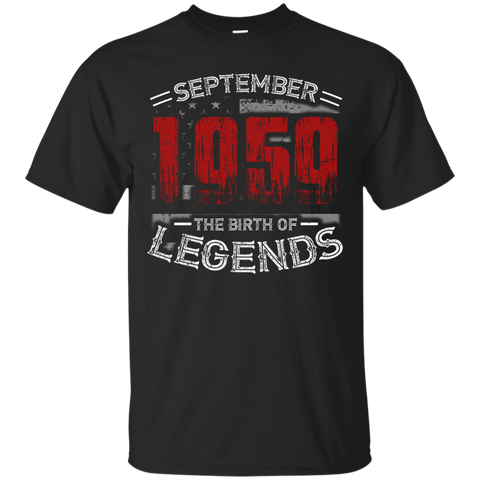 September 1959 The Birth of legends , 58 Years Old T-shirt_Black