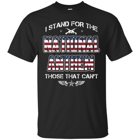 I Stand For The National Anthem Those That Can't Flag Shirts_black