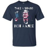 Take A Stand Not A Knee Trump National Anthem T-shirt_black=