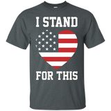 I Stand For This - I Don't Kneel Heart Love Tee_black