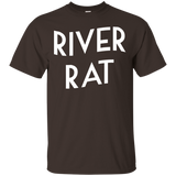River Rat T-Shirt Kayaking Rafting Tee_Black