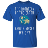 Rotation Of The Earth Funny Science Teacher T-Shirt_Black